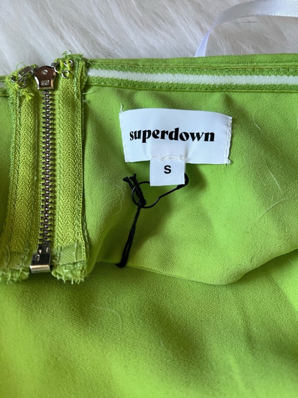 Superdown Green Two-Piece Set | Strapless Micro Crop Top & High-Waisted Trousers - Picture 7 of 12
